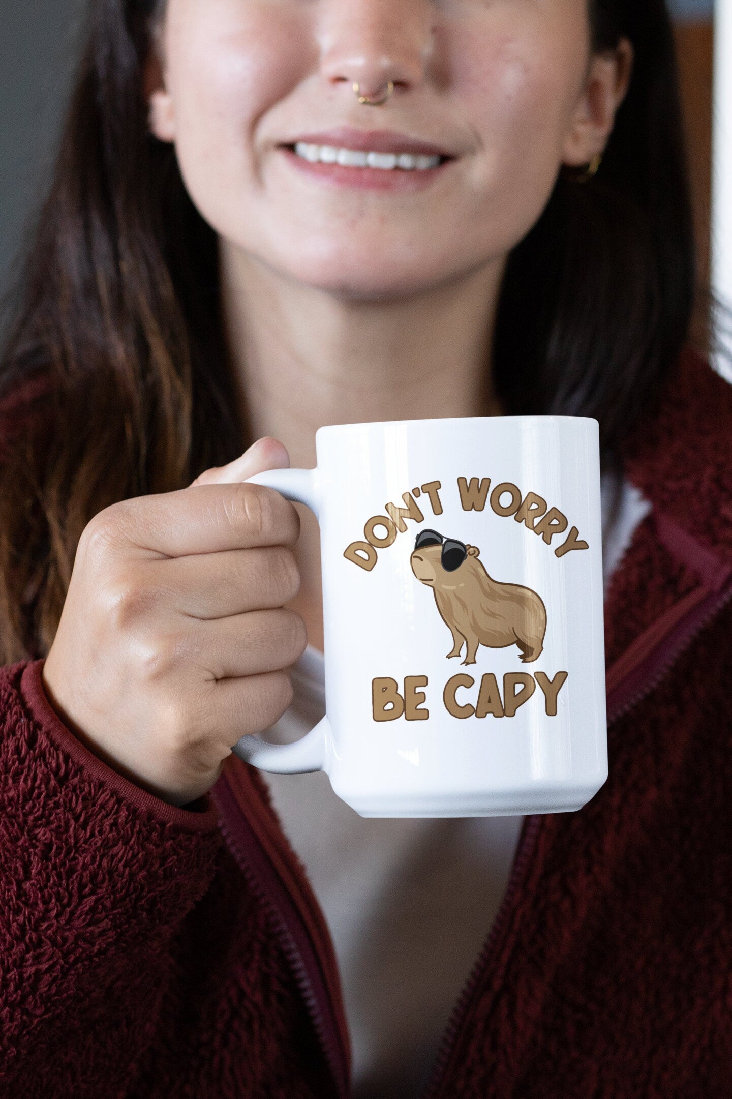 Don't Worry Be Capy Coffee Mug