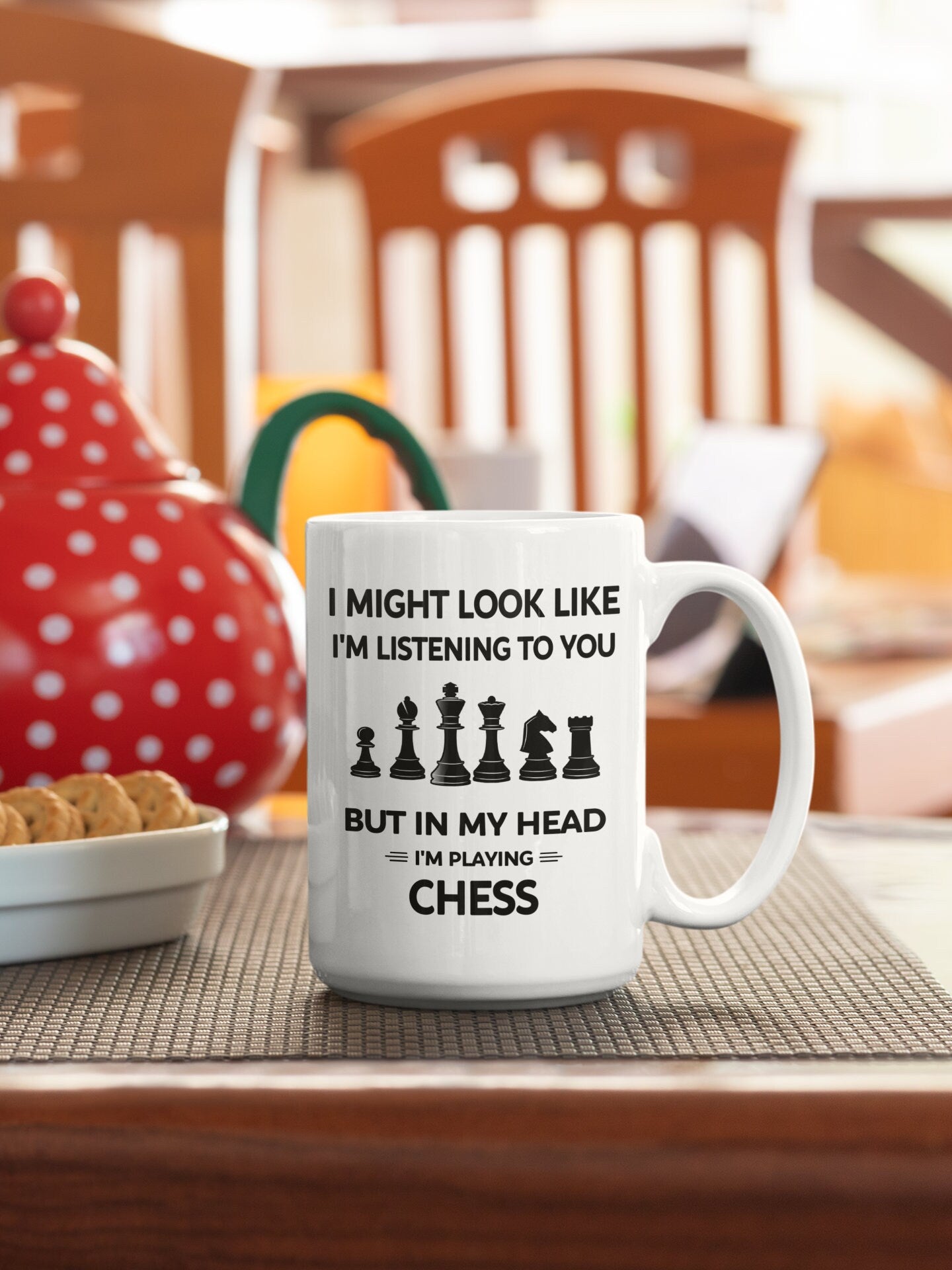 I Might Look Like I'm Listening to You but In My Head I'm Playing Chess, Coffee Mug